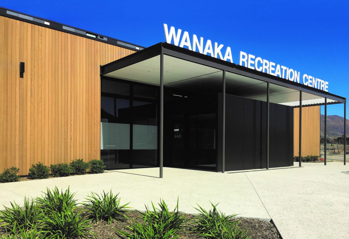 wanaka recreation centre exterior blue sky